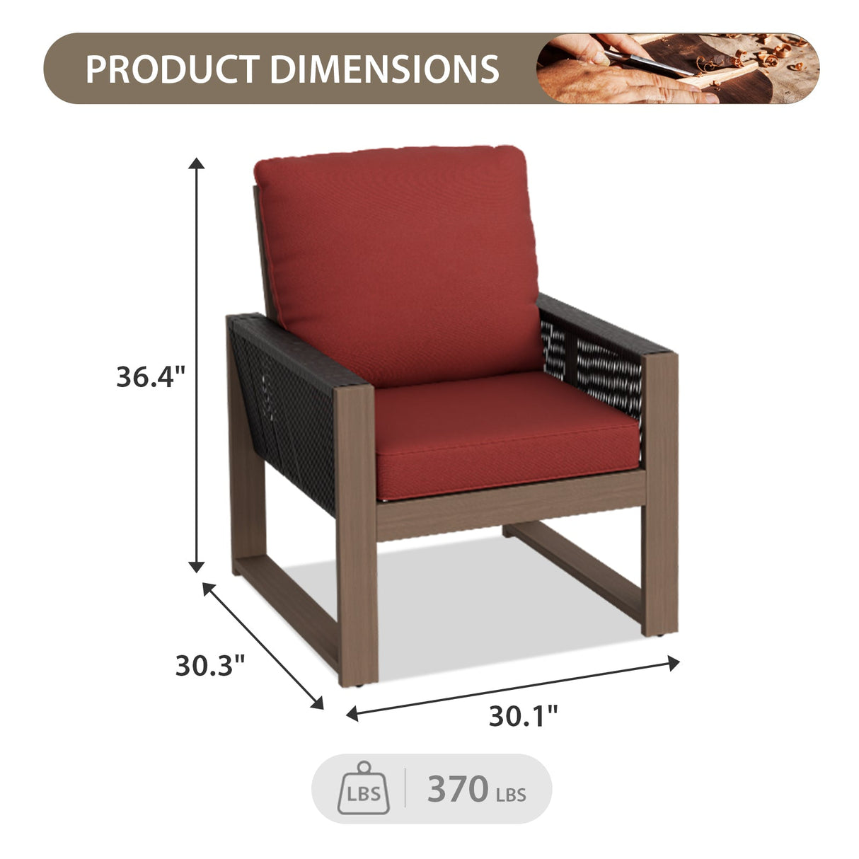 Natural Cedar Patio Furniture, Cedar Chair, 1 Piece - Eagle Peak Custom Canopy Tent