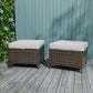 Ocean Vista 2 Piece Wicker Patio Ottoman Set - Eagle Peak