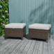 Ocean Vista 2 Piece Wicker Patio Ottoman Set - Eagle Peak