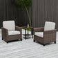 Ocean Vista 3 Piece Outdoor Wicker Bistro Set, Patio Chairs with Side Table - Eagle Peak