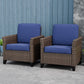 Ocean Vista Outdoor Wicker Patio Chairs Rattan Furniture, Set of 2 Patio Chairs - Eagle Peak