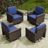 Ocean Vista Outdoor Wicker Patio Rattan Chairs, 4 Chairs - Eagle Peak