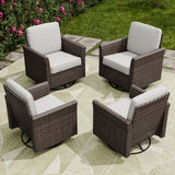 Ocean Vista Outdoor Wicker Patio Rattan Chairs, 4 Chairs - Eagle Peak