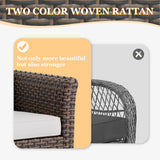 Ocean Vista Wicker Outdoor Patio Furniture Set w/ 3 Seat Sofa, Patio Chairs, 5 Piece - Eagle Peak