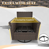 Ocean Vista Wicker Outdoor Patio Furniture Set w/ Loveseat,Patio Chairs , 5 Piece - Eagle Peak