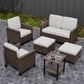Ocean Vista Wicker Outdoor Patio Furniture Set w/ Patio Chairs, 6 Piece - Eagle Peak