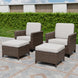 Ocean Vista Wicker Outdoor Patio Seating Set w/ Patio Chairs, 4 Pieces - Eagle Peak