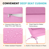 Outdoor Deep Seat Cushion Set, 25 x 25 x 5 inch ,Set of 2 - Eagle Peak Custom Canopy Tent
