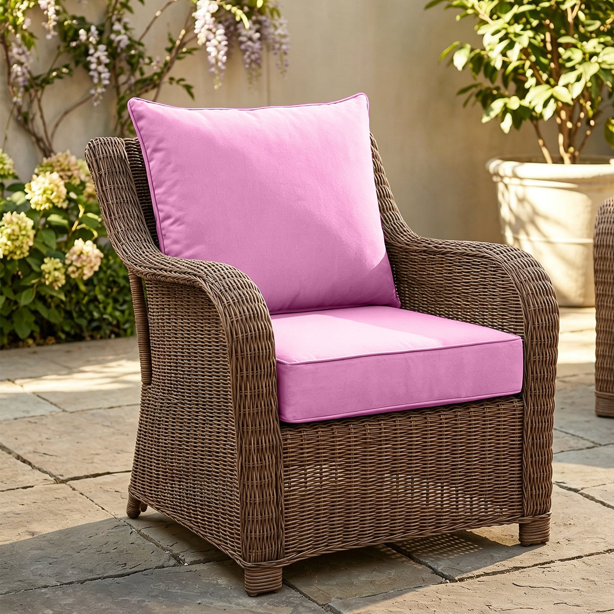 Outdoor Deep Seat Cushion Set, 25 x 25 x 5 inch ,Set of 2 - Eagle Peak