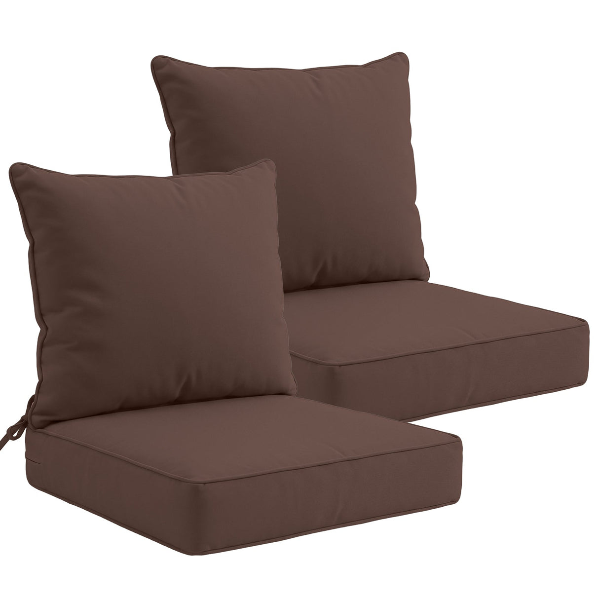 Outdoor Deep Seat Cushion Set, 25 x 25 x 5 inch ,Set of 2 - Eagle Peak