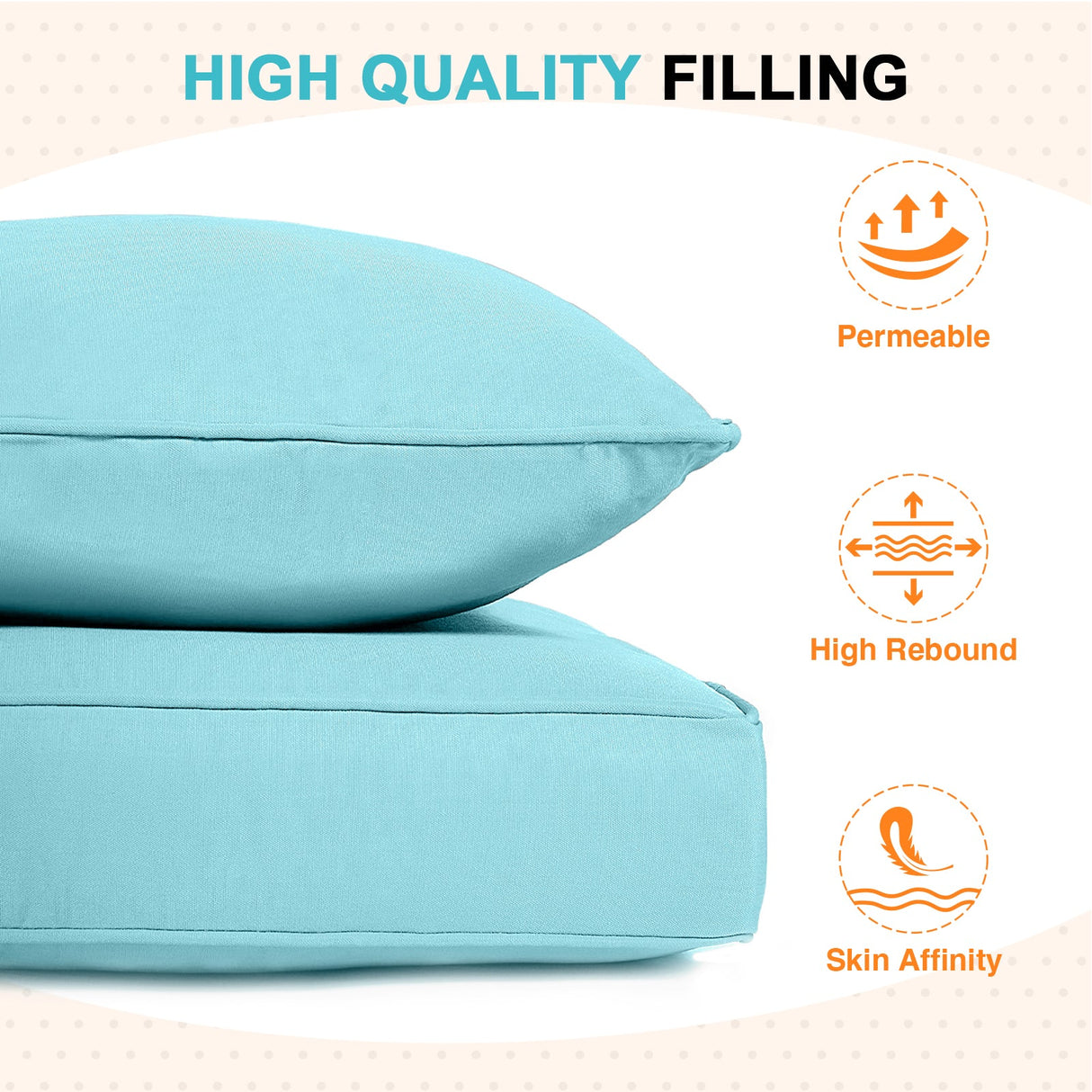 Outdoor Deep Seat Cushion Set, 25 x 25 x 5 inch ,Set of 2 - Eagle Peak Custom Canopy Tent