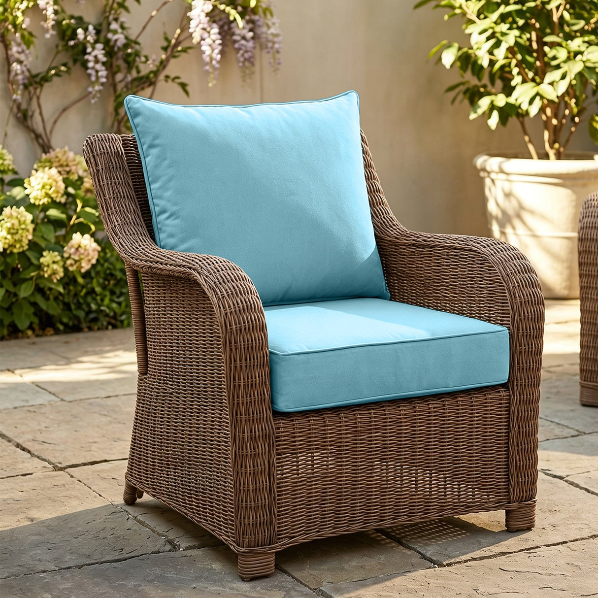 Outdoor Deep Seat Cushion Set, 25 x 25 x 5 inch ,Set of 2 - Eagle Peak