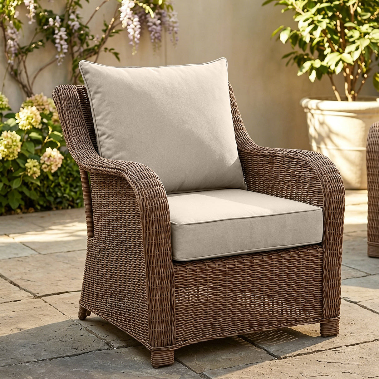 Outdoor Deep Seat Cushion Set, 25 x 25 x 5 inch ,Set of 2 - Eagle Peak