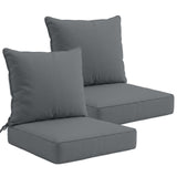 Outdoor Deep Seat Cushion Set, 25 x 25 x 5 inch ,Set of 2 - Eagle Peak