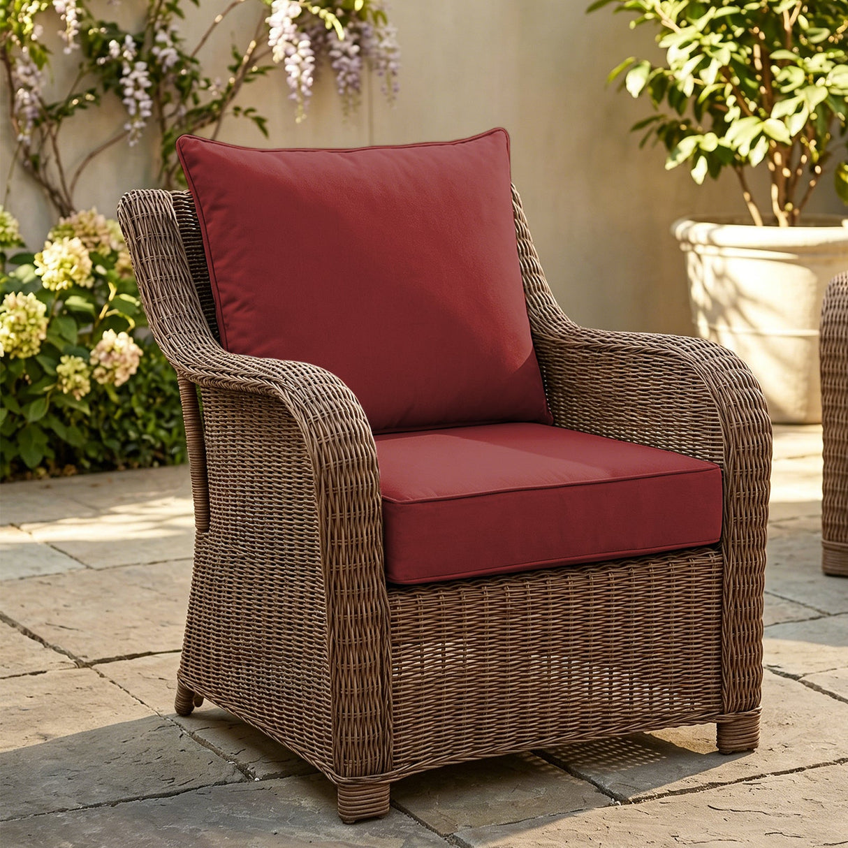 Outdoor Deep Seat Cushion Set, 25 x 25 x 5 inch ,Set of 2 - Eagle Peak