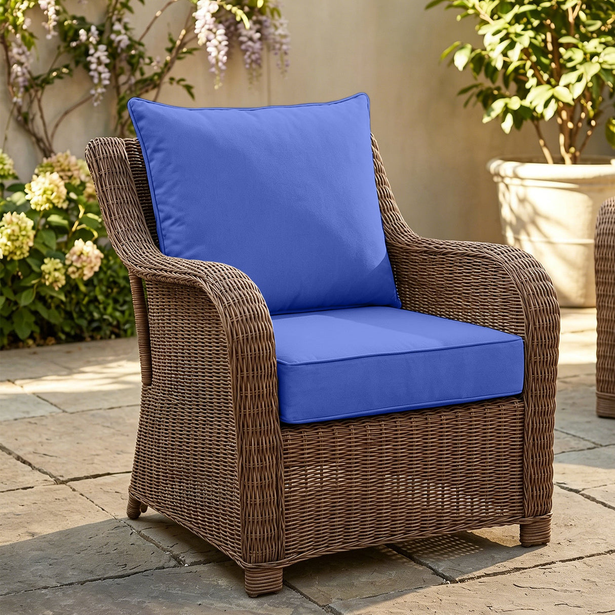 Outdoor Deep Seat Cushion Set, 25 x 25 x 5 inch ,Set of 2 - Eagle Peak