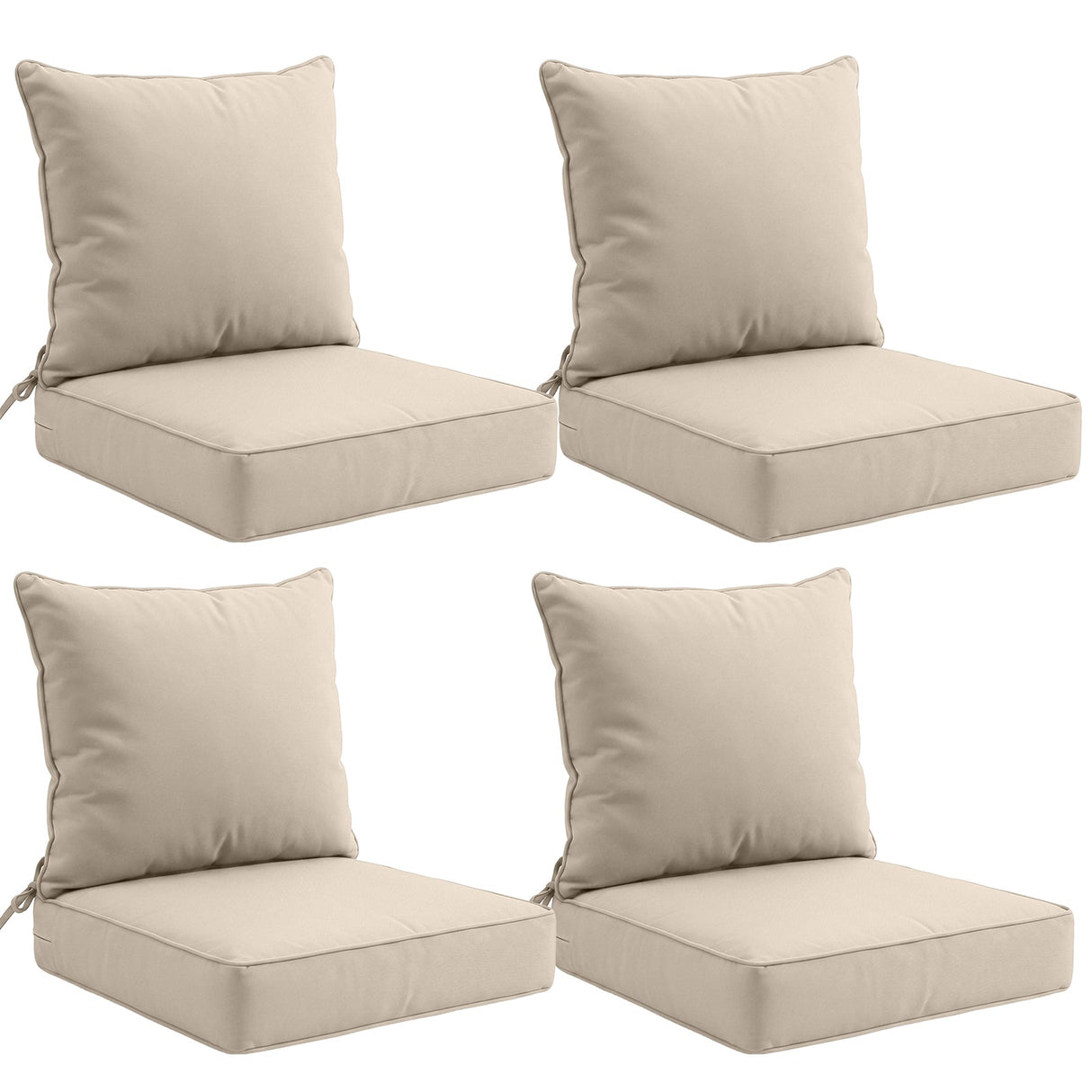 Outdoor Deep Seat Cushion Set, 25 x 25 x 5 inch, Set of 4 - Eagle Peak