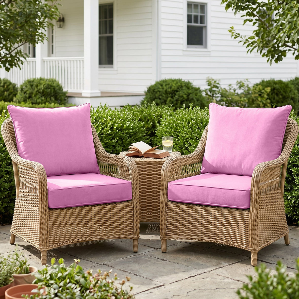 Outdoor Deep Seat Cushion Set, 25 x 25 x 5 inch, Set of 4 - Eagle Peak