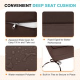 Outdoor Deep Seat Cushion Set, 25 x 25 x 5 inch, Set of 4 - Eagle Peak