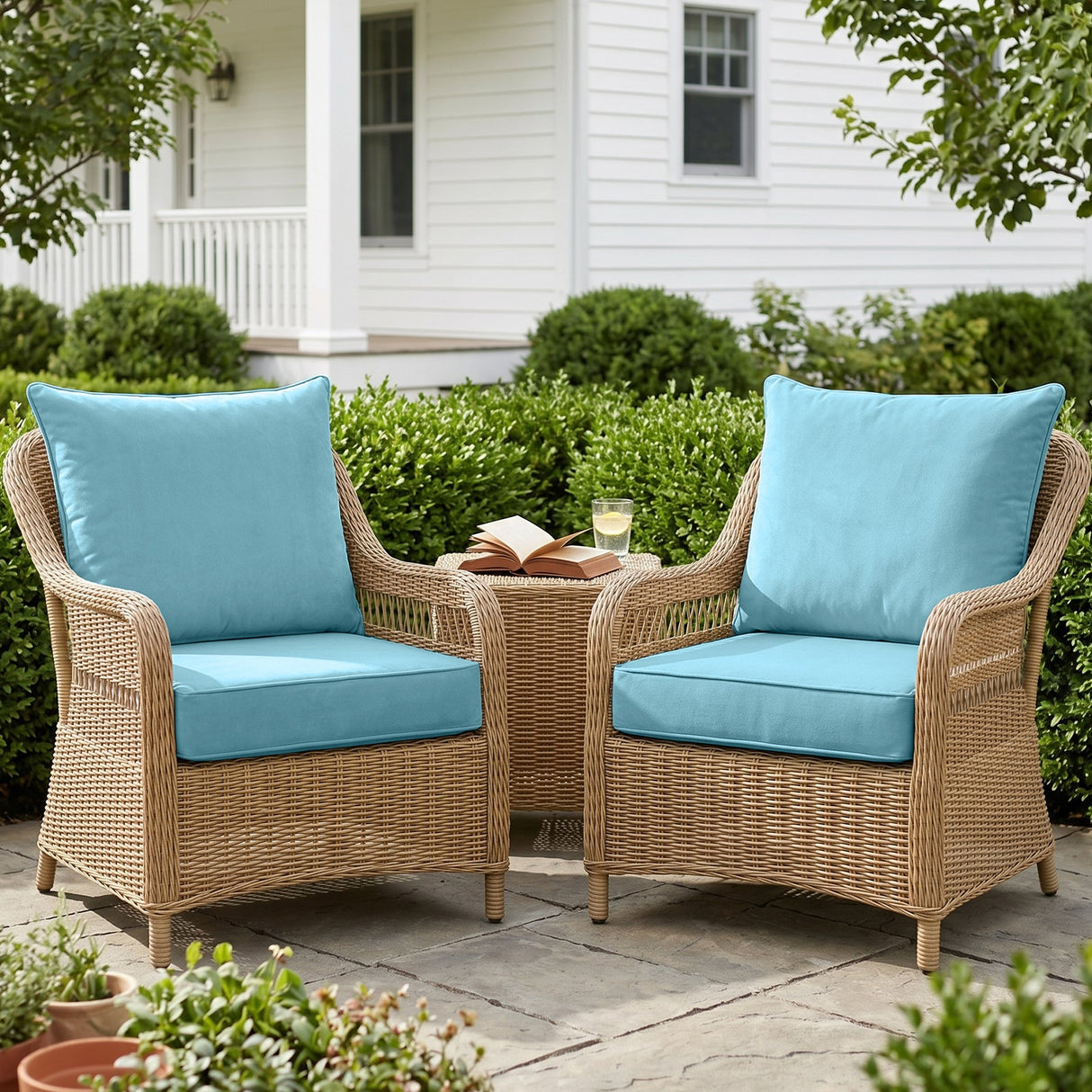 Outdoor Deep Seat Cushion Set, 25 x 25 x 5 inch, Set of 4 - Eagle Peak