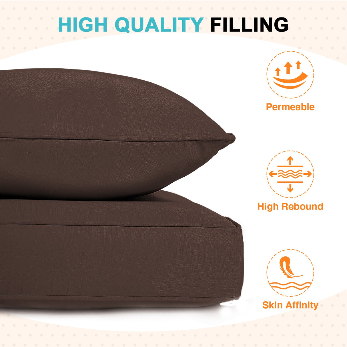 Outdoor Deep Seat Cushion Set, 25 x 25 x 5 inch, Set of 4 - Eagle Peak