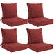 Outdoor Deep Seat Cushion Set, 25 x 25 x 5 inch, Set of 4 - Eagle Peak