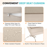 Outdoor Deep Seat Cushion Set, 25 x 25 x 5 inch, Set of 4 - Eagle Peak Custom Canopy Tent