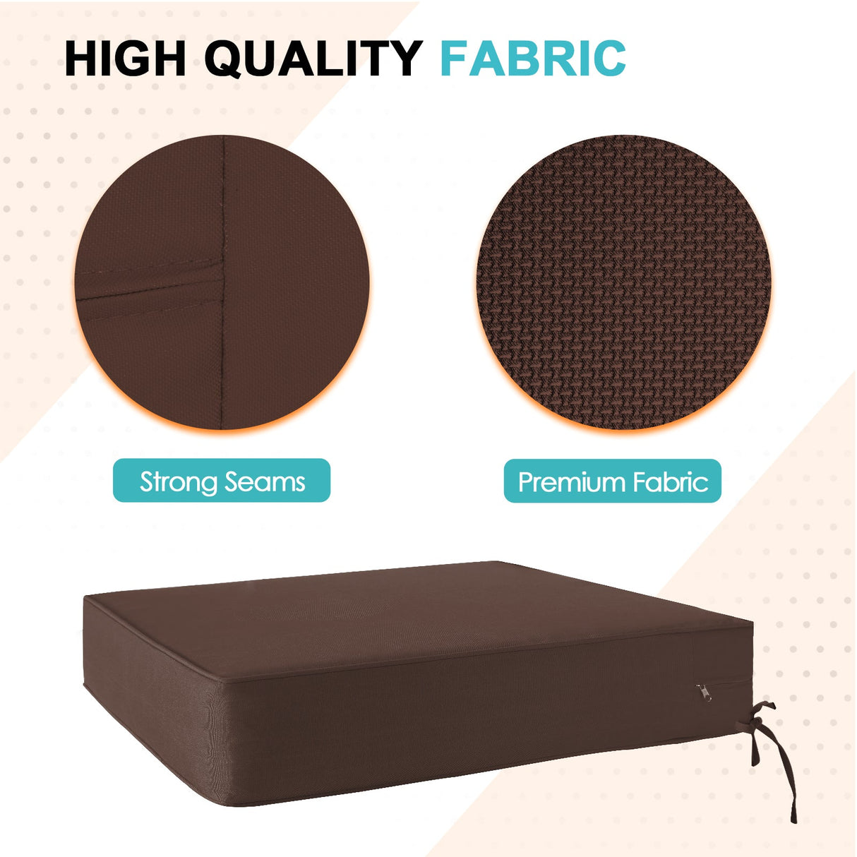 Outdoor Deep Seat Cushion Set, 25 x 25 x 5 inch, Set of 4 - Eagle Peak