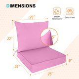 Outdoor Deep Seat Cushion Set, 25 x 25 x 5 inch, Set of 4 - Eagle Peak Custom Canopy Tent