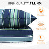 Outdoor Deep Seat Patio Seat Cushion Set, 25x25x5 inch, 2 - Piece Back Chair Cushion - Eagle Peak Custom Canopy Tent