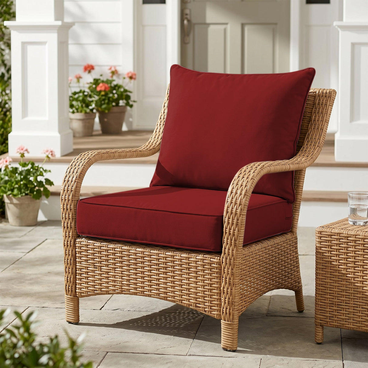 Outdoor Deep Seat Patio Seat Cushion Set, 25x25x5 inch, 2 - Piece Back Chair Cushion - Eagle Peak