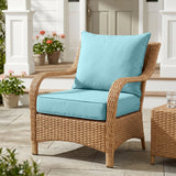 Outdoor Deep Seat Patio Seat Cushion Set, 25x25x5 inch, 2 - Piece Back Chair Cushion - Eagle Peak