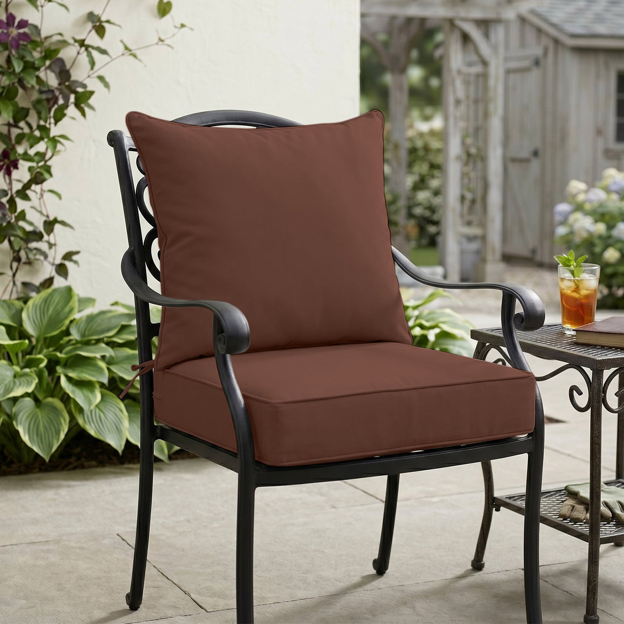 Outdoor Deep Seat Patio Seat Cushion Set, 25x25x5 inch, 2 - Piece Back Chair Cushion - Eagle Peak
