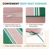 Outdoor Deep Seat Patio Seat Cushion Set, 25x25x5 inch, 2 - Piece Back Chair Cushion - Eagle Peak Custom Canopy Tent