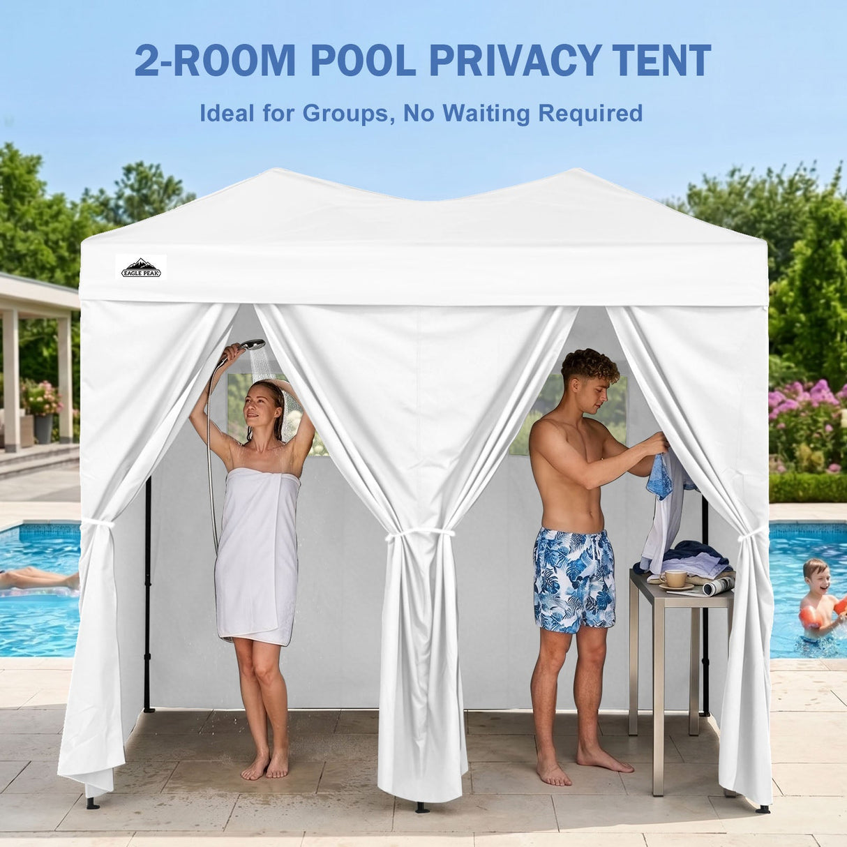 Outdoor Pop Up Changing Room 8x4 ft - Eagle Peak®