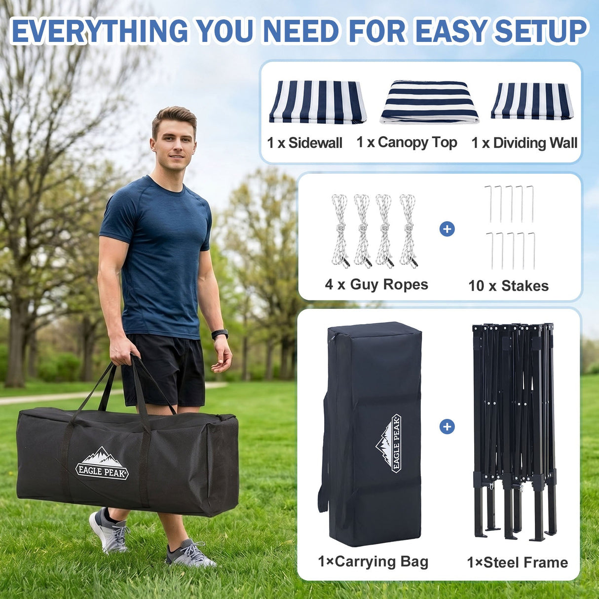 Outdoor Pop Up Changing Room 8x4 ft - Eagle Peak®