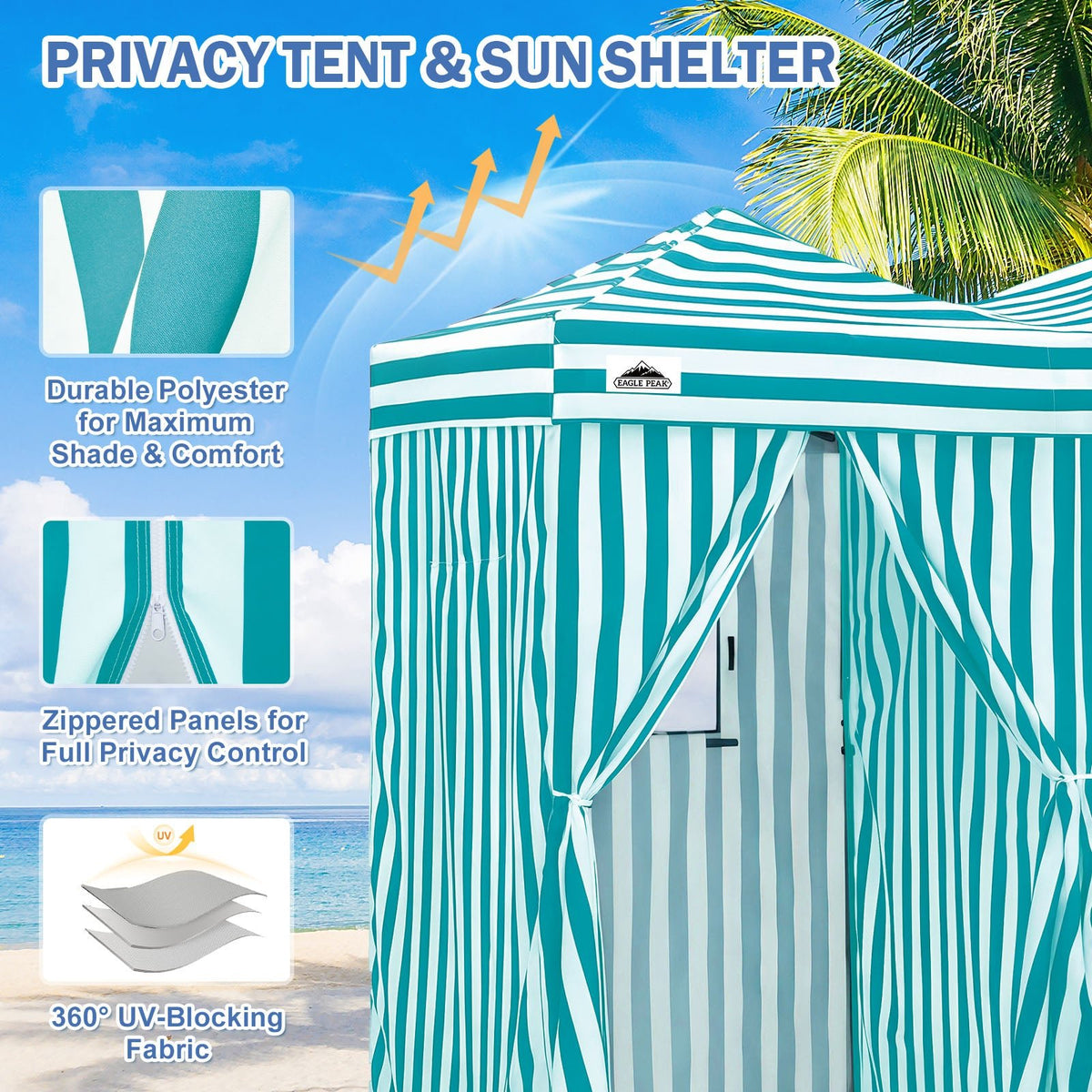Outdoor Pop Up Changing Room 8x4 ft - Eagle Peak®