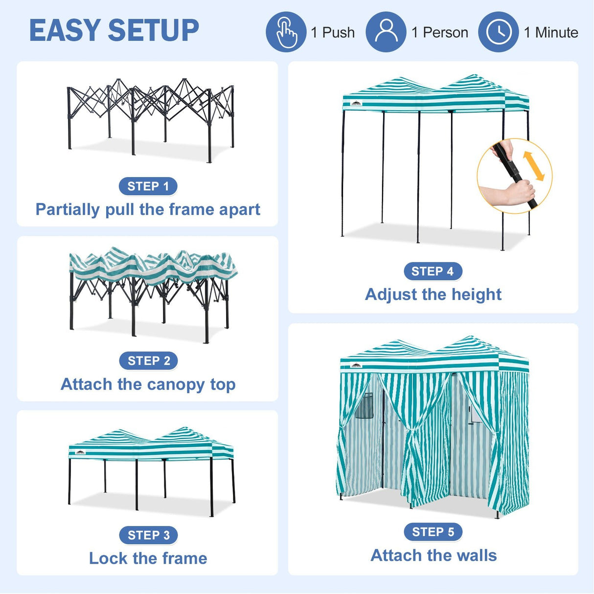 Outdoor Pop Up Changing Room 8x4 ft - Eagle Peak®
