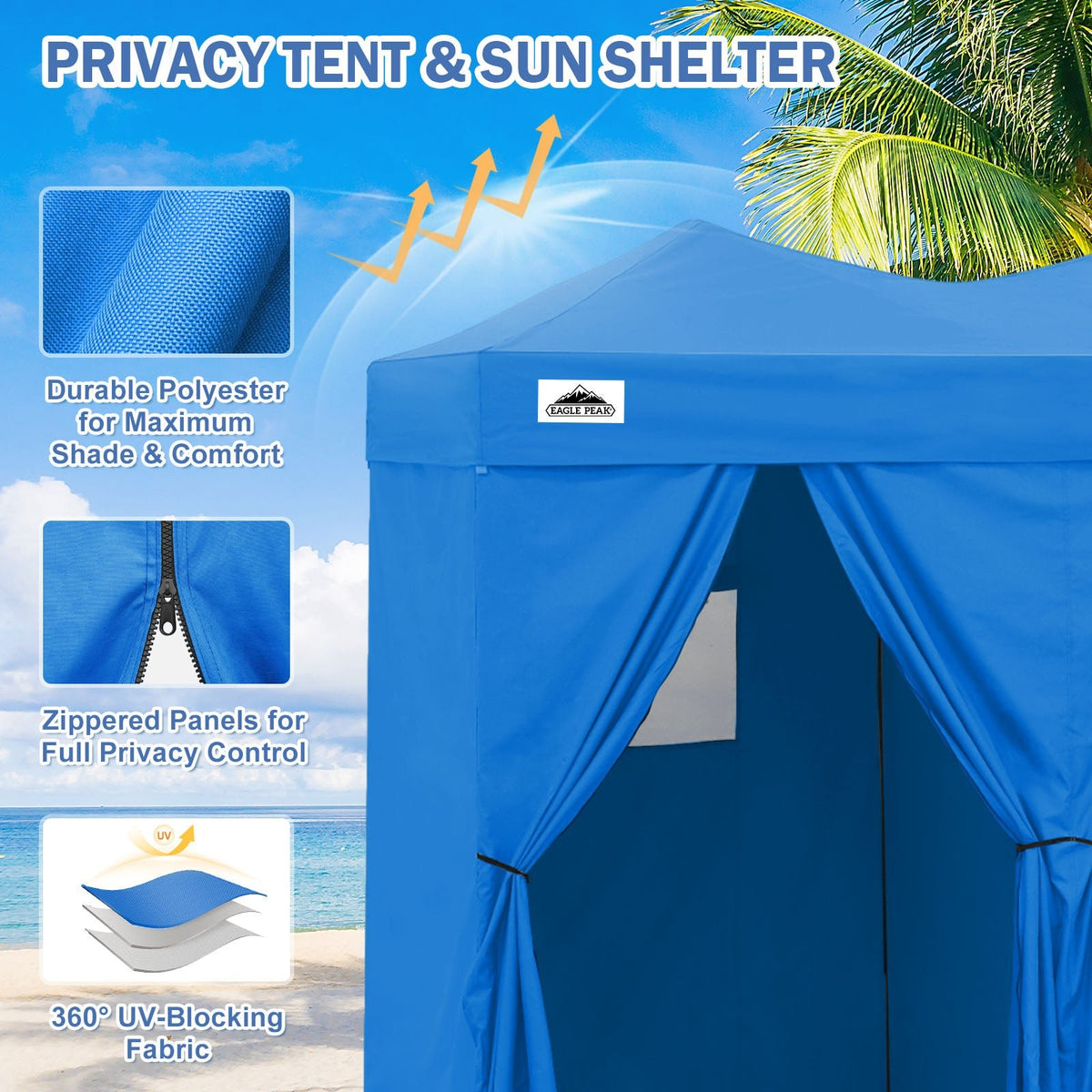 Outdoor Pop Up Changing Room 8x4 ft - Eagle Peak®