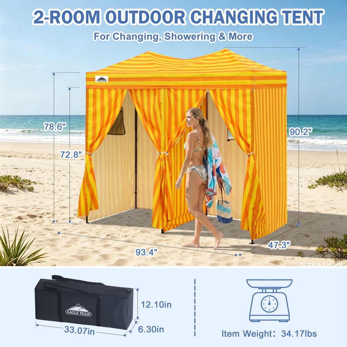 Outdoor Pop Up Changing Room 8x4 ft - Eagle Peak®