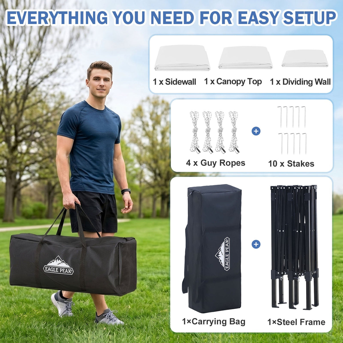 Outdoor Pop Up Changing Room 8x4 ft - Eagle Peak®