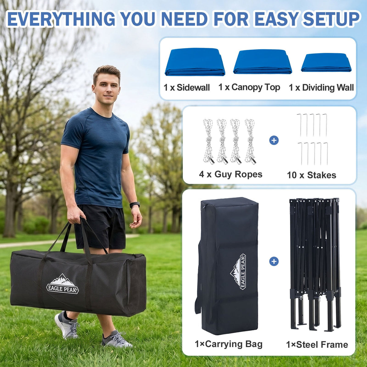 Outdoor Pop Up Changing Room 8x4 ft - Eagle Peak®