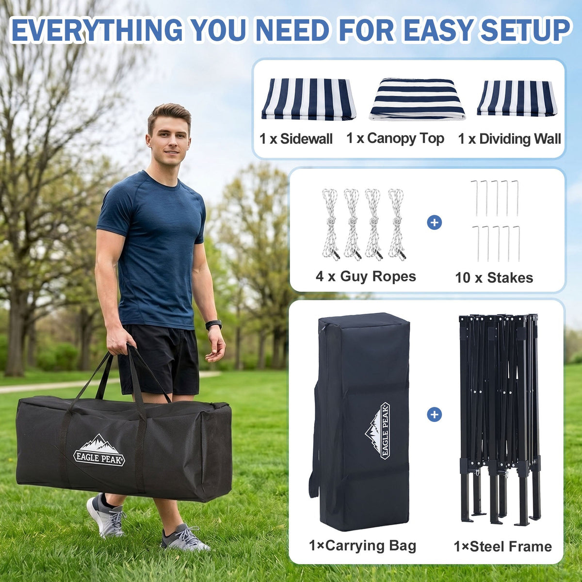 Outdoor Pop Up Changing Room 8x4 ft - Eagle Peak®