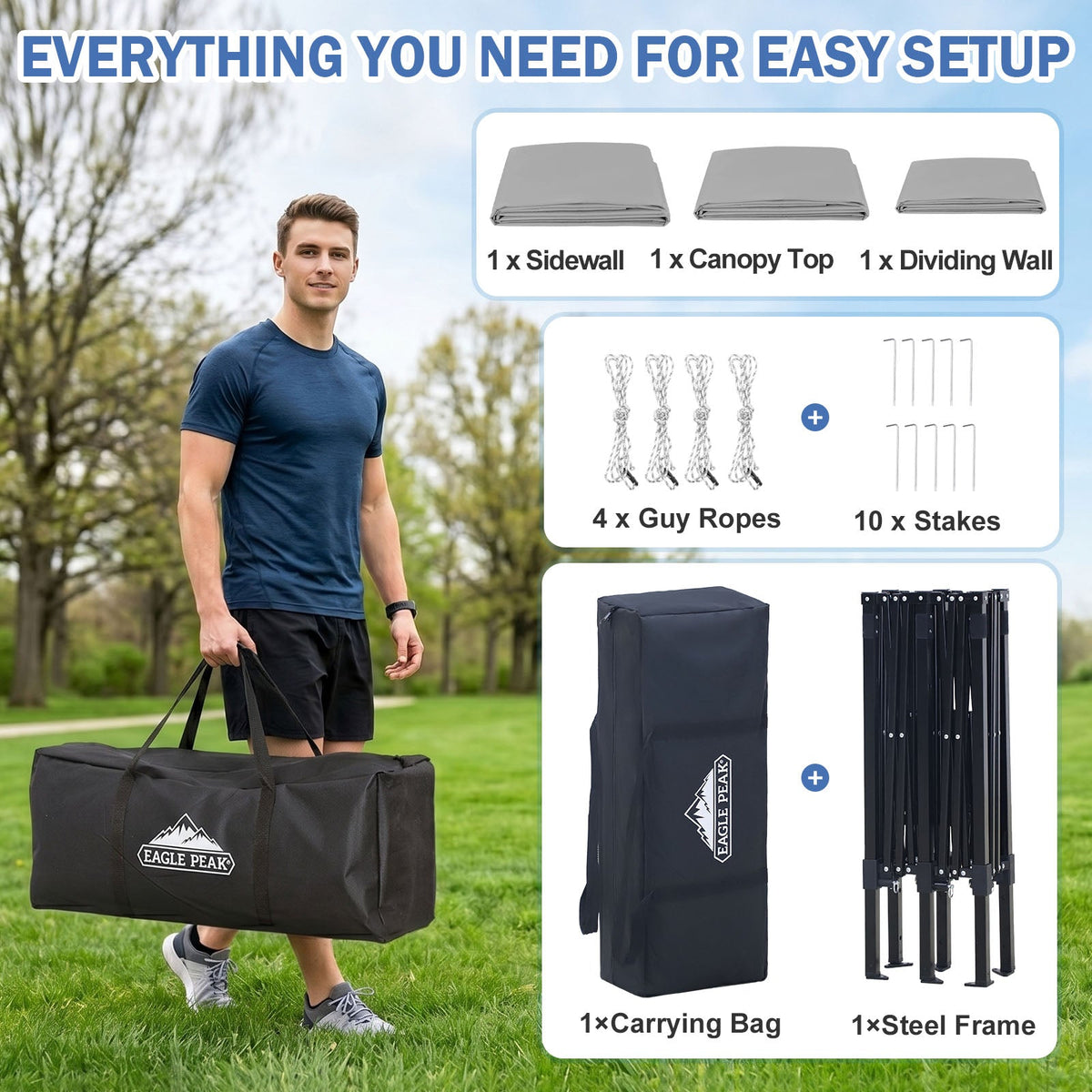 Outdoor Pop Up Changing Room 8x4 ft - Eagle Peak®
