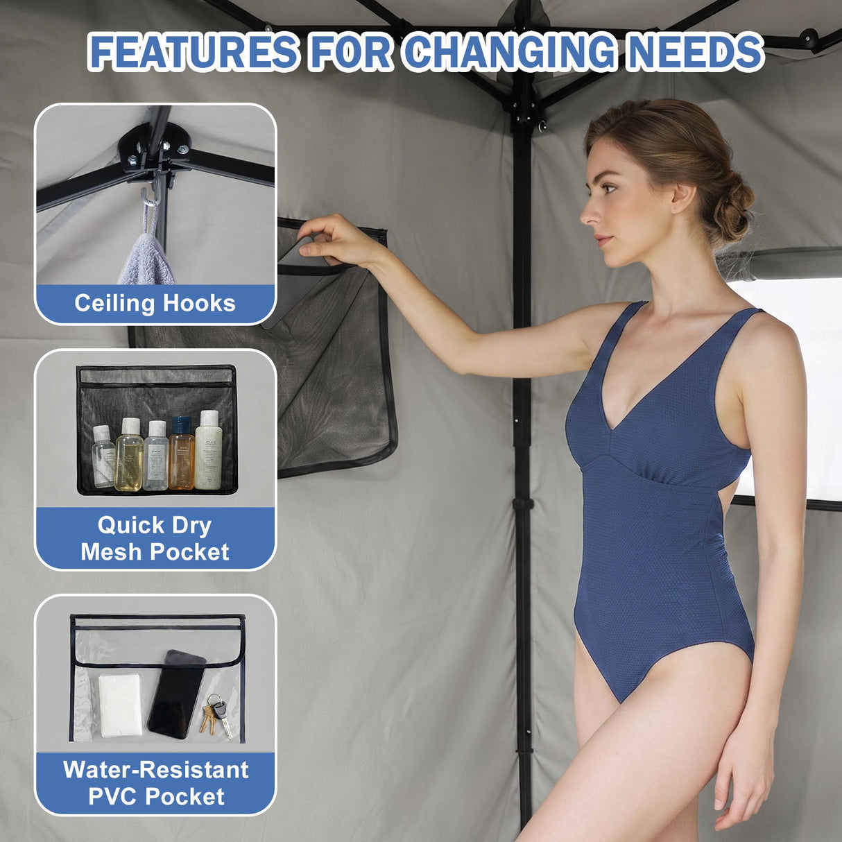 Outdoor Pop Up Changing Room 8x4 ft - Eagle Peak®