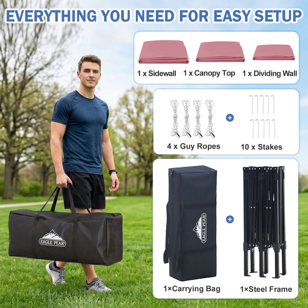 Outdoor Pop Up Changing Room 8x4 ft - Eagle Peak®