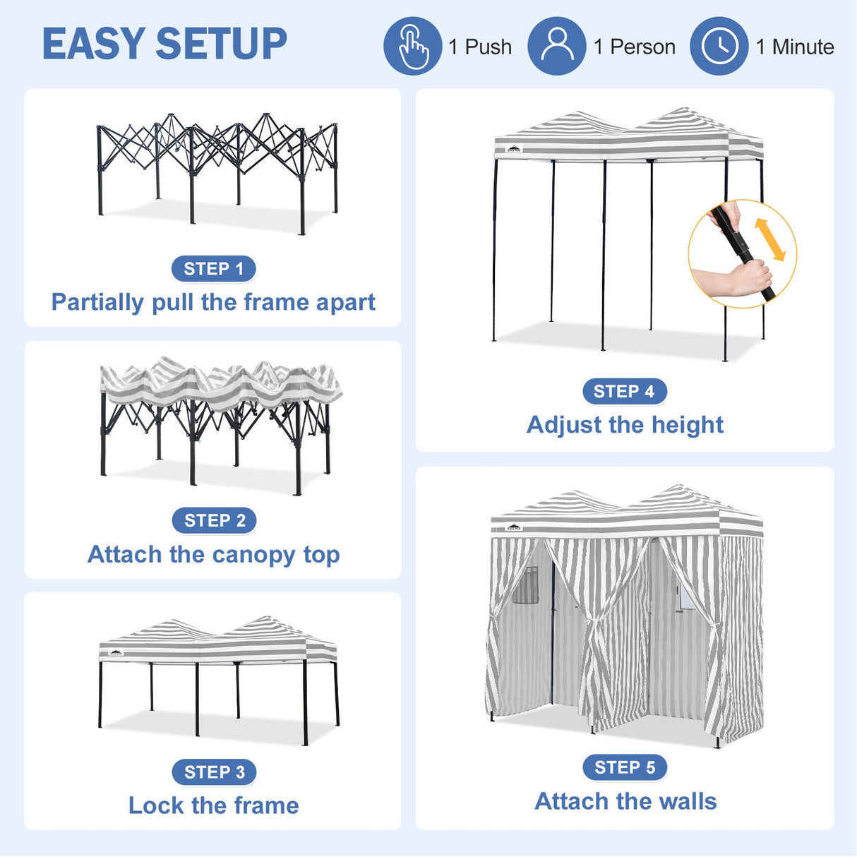 Outdoor Pop Up Changing Room 8x4 ft - Eagle Peak®