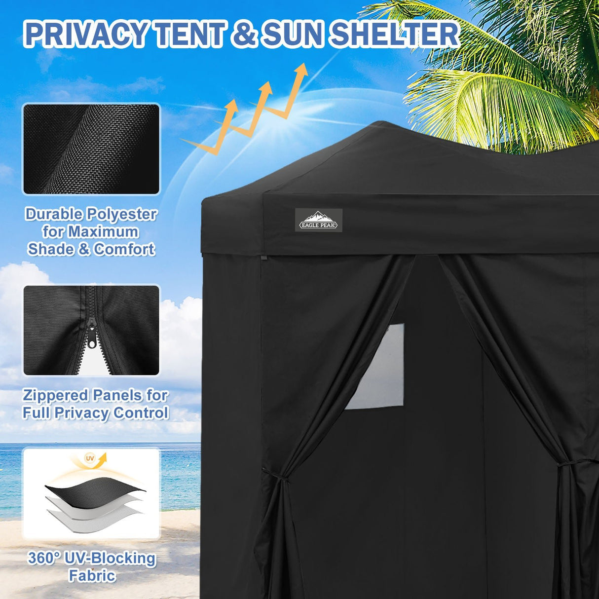 Outdoor Pop Up Changing Room 8x4 ft - Eagle Peak®