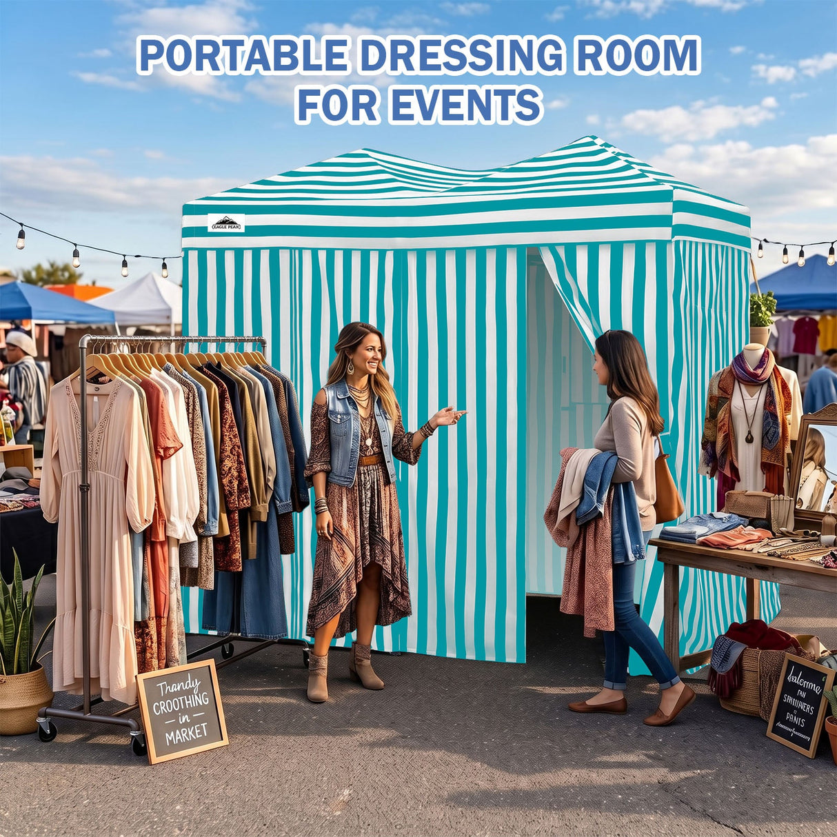 Outdoor Pop Up Changing Room 8x4 ft - Eagle Peak®