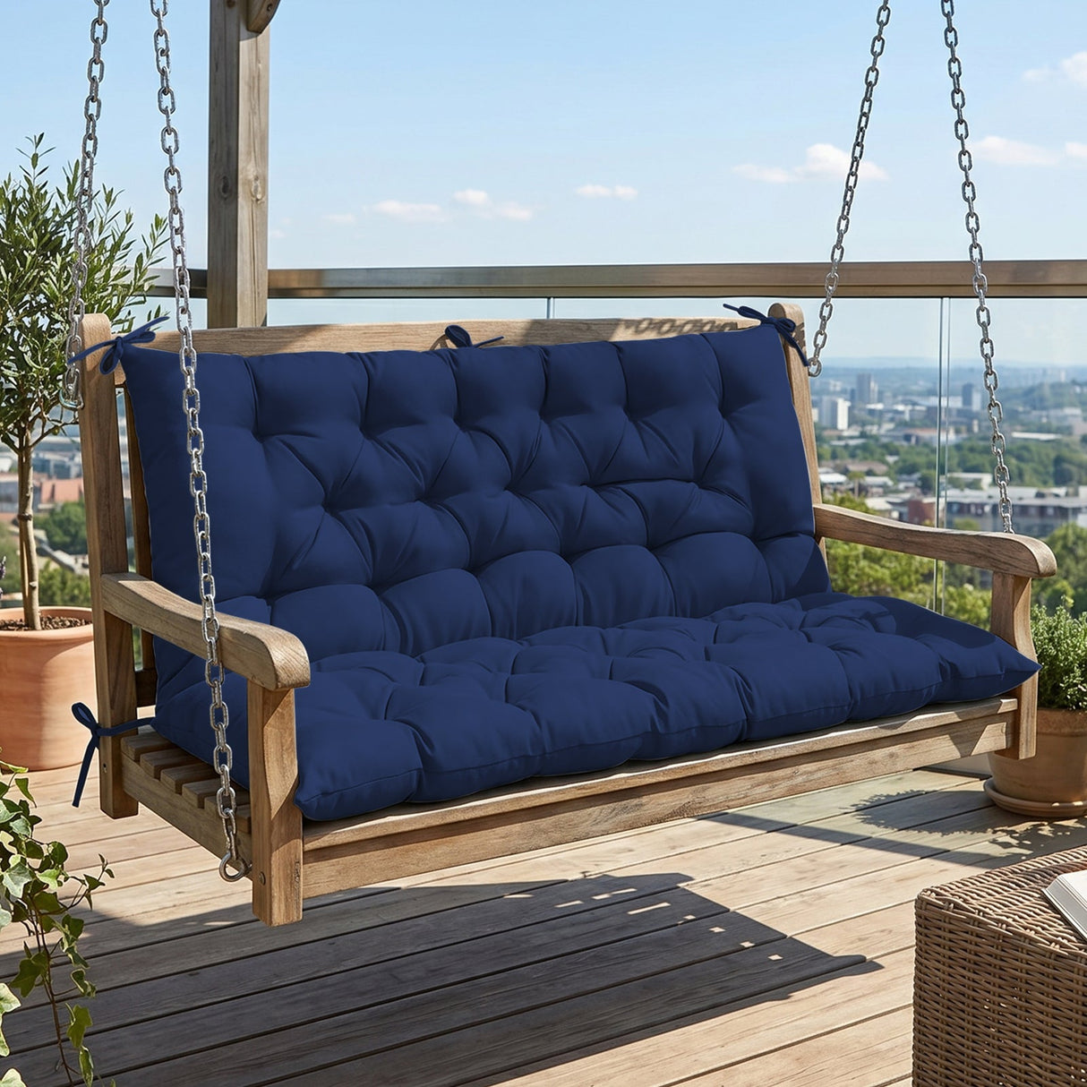 Outdoor Porch 2 - 3 Seater Swing Cushion,59"x43" - Eagle Peak